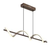 Suspension LED pour salon, réglable en hauteur, beige, métal, H 120 cm