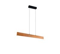 Suspension LED scandinave en bois 115 cm 27W réglable haut-bas EDGEWOOD