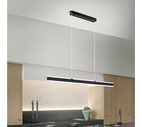 Suspension LED Série 6998 en Aluminium Noir 48W 3648lm CCT Variable Dimmable Diffuseur Satiné 121,6 cm - Perenz luminaire moderne d'intérieur