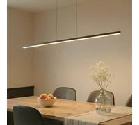 Suspension LED Solvar Lucande, dimmable, noir, Salon / Salle à manger, Métal, Moderne