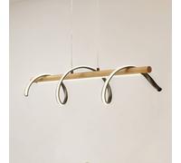Suspension LED Spiraali Lindby, noir, Salon / Salle à manger, Aluminium, Maison de campagne / Rustique