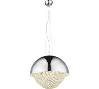 Suspension LED spots en cristal plafonnier chrome éclairage salon environ 40 cm
