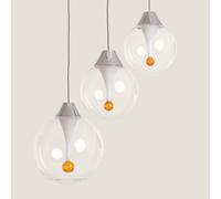 Suspension LED Verre 30W Liborina 3 Spots