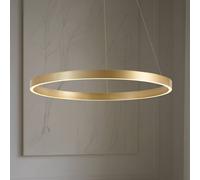 Suspension LED Yonam Lucande, dimmable, doré, Salon / Salle à manger, Métal, Moderne