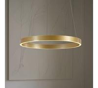 Suspension LED Yonam Lucande, dimmable, doré, Salon / Salle à manger, Métal, Moderne