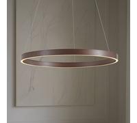 Suspension LED Yonam Lucande, dimmable, marron, Salon / Salle à manger, Métal, Moderne