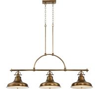 Suspension linéaire 3 feux laiton vieilli Emery Quoizel