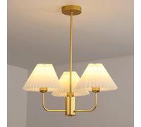 Suspension Linéaire En Métal, Lustre Led Nordique 30W À Intensité Variable En Verre, Lampe Suspendue Pour Îlot de Cuisine, Luminaire En Alumiréglable Pour Chambre Ou Salle À Manger (Doré)/Or