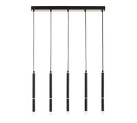 Suspension linéaire moderne 5 tubes G9 noir/or DERANY