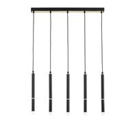 Suspension linéaire moderne 5xG9 noire Alfa Desto métal
