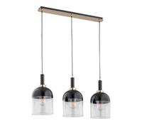 Suspension linéaire VENTO 3xE27 métal noir/or moderne Alfa