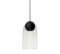 Suspension Liuku Boule Bois de Tilleul Noir/Transparent