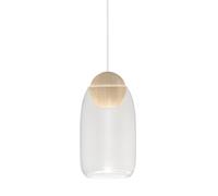 Suspension Liuku Boule en Bois de Tilleul/ Transparent
