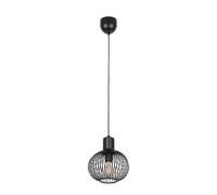 Suspension loft noire sphère métal Ø23 E27 Trio-Gila