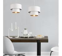 Suspension Lopar E27 Diamètre 30 cm Blanc Argenté