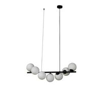 Luminaire suspension en verre Isandro Lucande, dimmable, noir, Salon / Salle à manger, Verre, Design, Suspension en verre