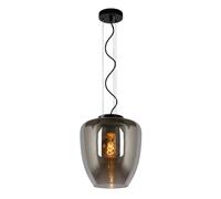 Suspension Lucide Florien E27 60W Ø28 noir verre métal
