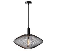 Suspension Lucide Mesh métal noire Ø45 cm E27 40W IP20