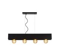 Suspension Lucide Surtus noire 4xE27 dimmable 84cm