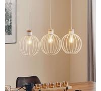 Suspension luminaire Barbado 3 EMIBIG LIGHTING, dimmable, blanc, Salon / Salle à manger, Métal, Moderne, Suspension