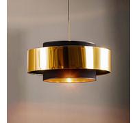 Suspension luminaire Calisto TK Lighting, dimmable, noir, Salon / Salle à manger, Textile / Tissu / Soie, Moderne, Suspension en Tissu