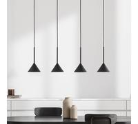 Suspension luminaire Cono TK Lighting, dimmable, noir, Salon / Salle à manger, Métal, Moderne, Suspension