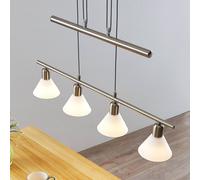 Suspension luminaire Delira Lindby, dimmable, gris, Salon / Salle à manger, Métal, Moderne, Suspension