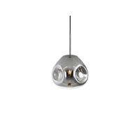 Suspension luminaire design verre Blown small - Gris chromé