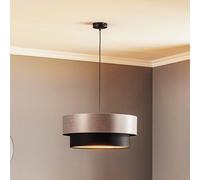 Suspension luminaire Dorina Maco Design, dimmable, gris, Salon / Salle à manger, Matière Plastique, Moderne, Suspension en Tissu