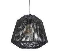 Suspension luminaire effet corde Ethnik - H. 90 cm - Noir