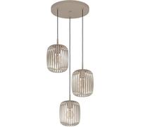 Eglo Suspension ROMAZZINA – 3 lampes E27, acier couleur sable, Ø 46 cm