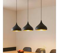 Suspension luminaire Elamira Lindby, dimmable, noir, Salon / Salle à manger, Métal, Moderne, Suspension