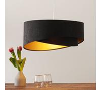 Suspension luminaire Emi Maco Design, dimmable, noir, Salon / Salle à manger, Textile / Tissu / Soie, Jeunes / étudiants, Suspension en Tissu