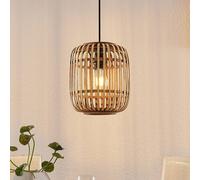 Lindby Suspension Canyana à intensité variable (Traditionnel) en Marron Bois e. a. pour Salon & Salle manger (1 lampe,à E27), bois suspension lampe plafonnier