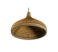 Suspension luminaire en bois et carton diamètre 20cm - LUMIA