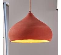 Suspension luminaire Fiona Lindby, dimmable, terracotta, Salon / Salle à manger, Béton, Méditerranéen, Suspension