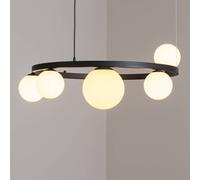 Suspension luminaire Garda 5 ALDEX, dimmable, noir, Salon / Salle à manger, Métal, Moderne, Suspension