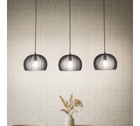 Suspension luminaire Jusra Lindby, dimmable, noir, Salon / Salle à manger, Métal, Moderne, Suspension