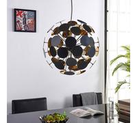 Suspension luminaire Kinan Lindby, dimmable, noir, Salon / Salle à manger, Matière Plastique, Moderne, Suspension