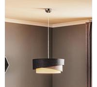 Suspension luminaire Kobo Euluna, dimmable, gris, Salon / Salle à manger, Textile / Tissu / Soie, Moderne, Suspension