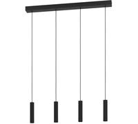 Suspension ALMUDAINA LED 4X5,4W en acier noir 840x60x1100mm