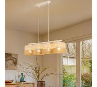 Suspension luminaire Linobianco TK Lighting, dimmable, blanc, Salon / Salle à manger, Textile / Tissu / Soie, Moderne, Suspension en Tissu