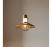 Lindby Suspension Louisanne à intensité variable (Bord de mer) en Marron Métal e. a. pour Couloir (1 lampe,à E27), Luminaire Lampe Plafond Plafonnier Suspendue