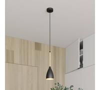 Suspension luminaire Muza Luminex, dimmable, noir, Salon / Salle à manger, Métal, Moderne, Suspension