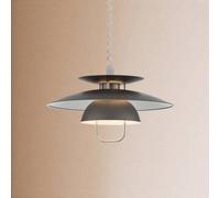 Lindby Suspension Nadija à intensité variable (Scandinave) en Gris Métal e. a. pour Cuisine (1 lampe,à E27), Luminaire Lampe Plafond Plafonnier Suspendue