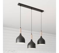 Suspension luminaire Noak Luminex, dimmable, noir, Salon / Salle à manger, Métal, Moderne, Suspension