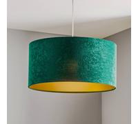 Suspension luminaire Salina Maco Design, dimmable, vert, Salon / Salle à manger, Textile / Tissu / Soie, Moderne, Suspension en Tissu
