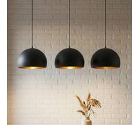 Suspension luminaire Tarjei Lindby, dimmable, noir, Salon / Salle à manger, Métal, Moderne, Suspension