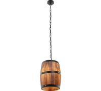 Suspension lumineuse au design unique en bois, de couleur marron, avec hauteur réglable