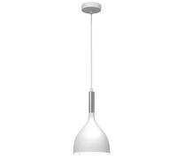 Suspension Luminex Noak blanc mat chrome E27 15W métal